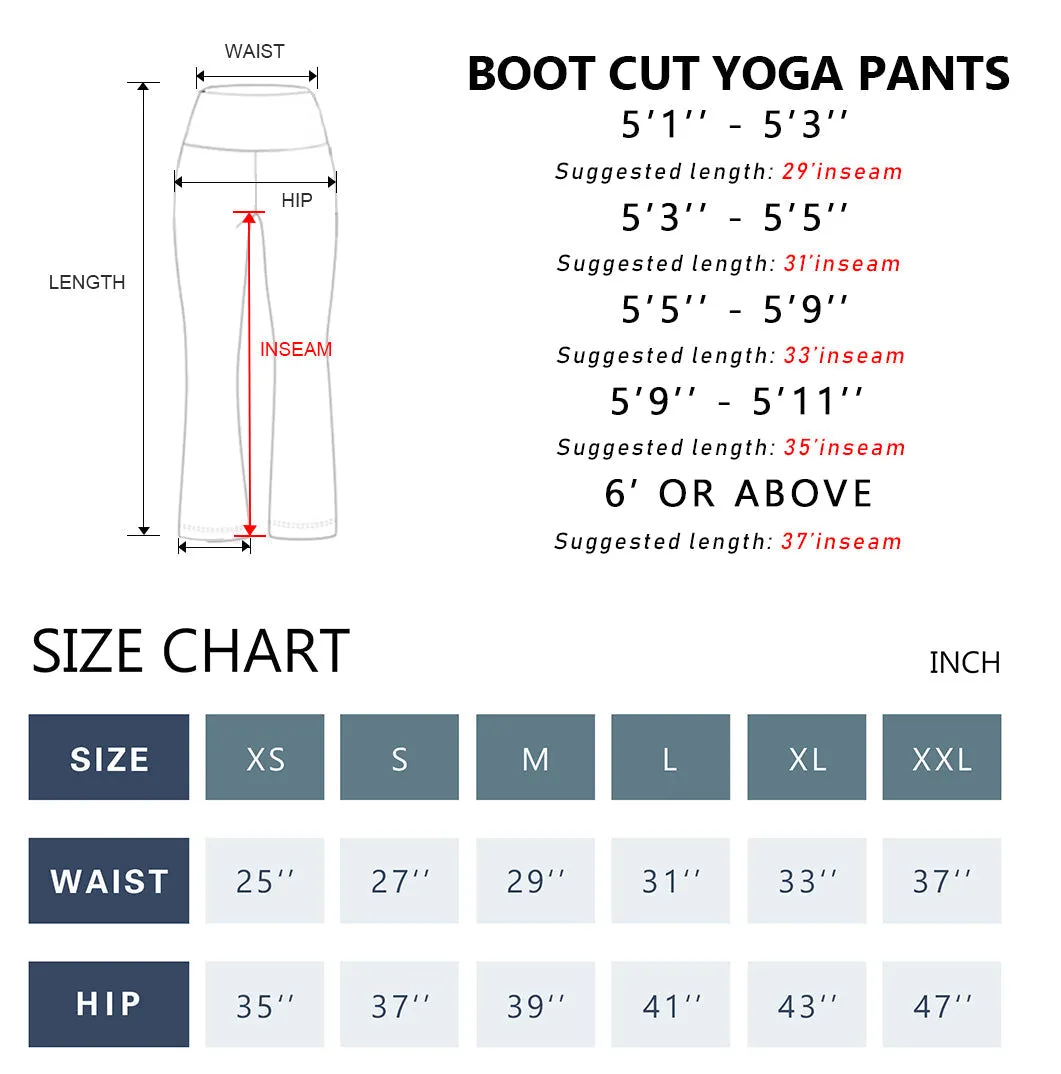 29" 31" 33" 35" Cotton Nylon Bootcut Leggings cherryred_Jogging