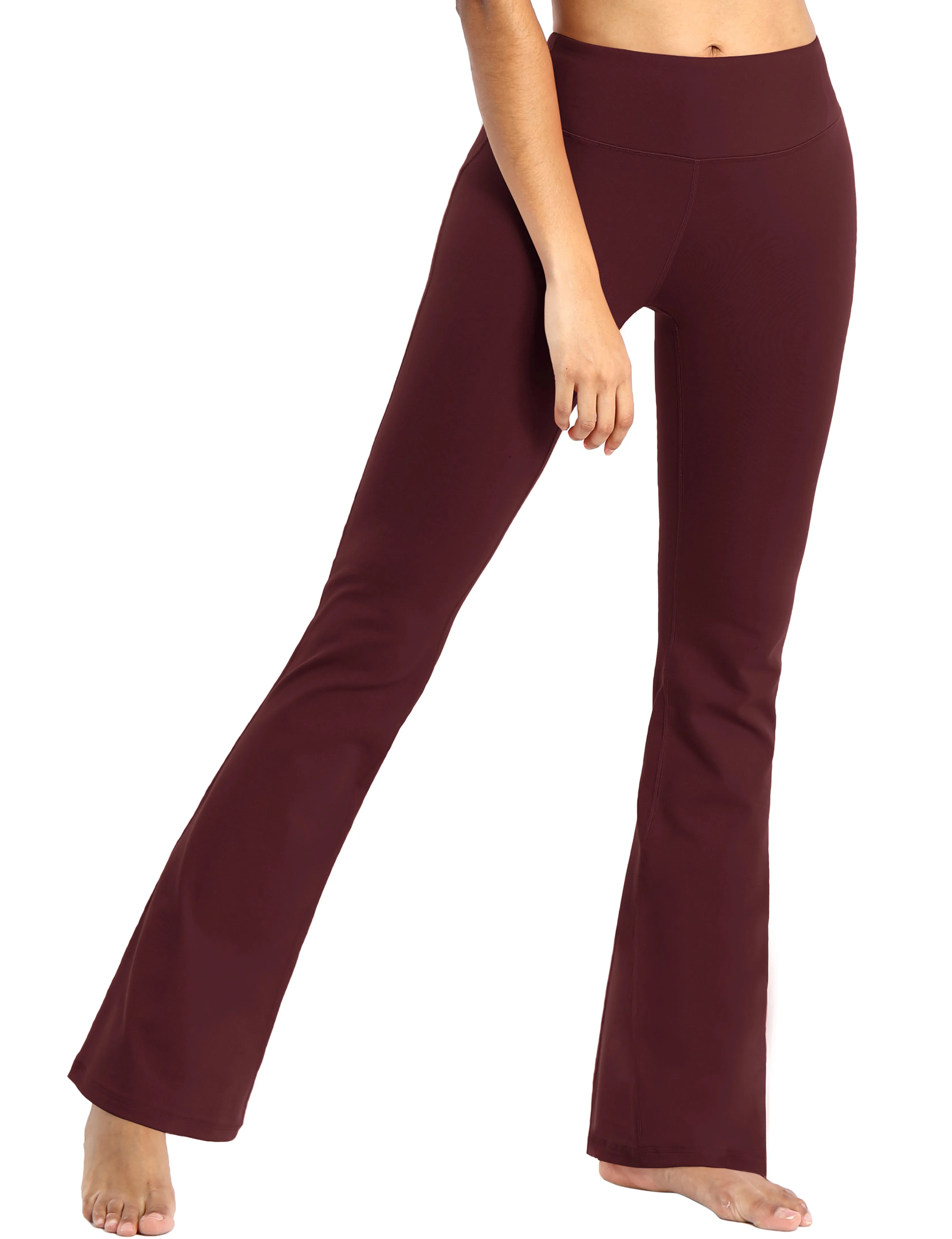 29" 31" 33" 35" Cotton Nylon Bootcut Leggings cherryred_Jogging