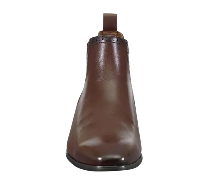 Amali Hayes Brown Men’s Wingtip Chelsea Boots Vegan