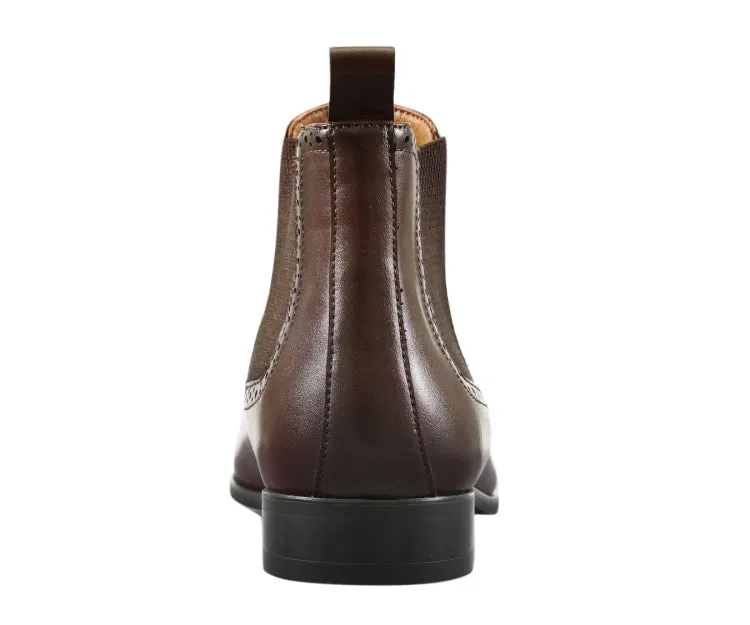 Amali Hayes Brown Men’s Wingtip Chelsea Boots Vegan