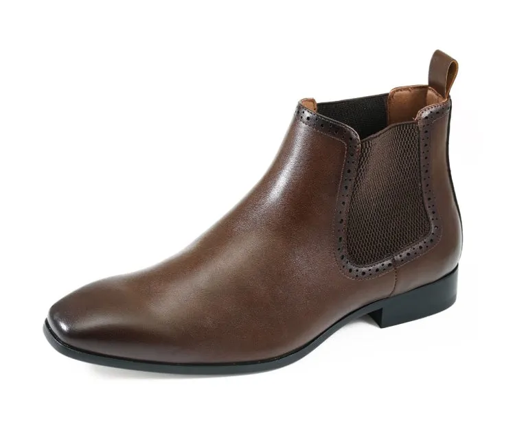 Amali Hayes Brown Men’s Wingtip Chelsea Boots Vegan