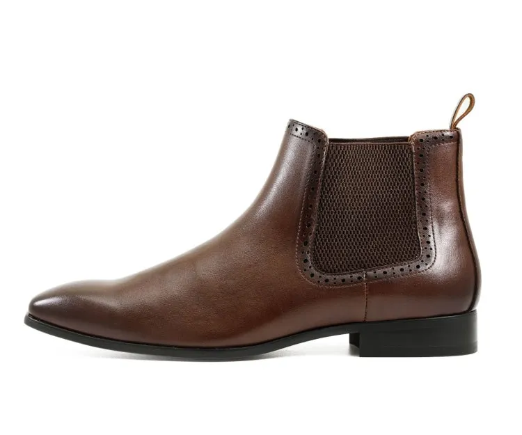 Amali Hayes Brown Men’s Wingtip Chelsea Boots Vegan