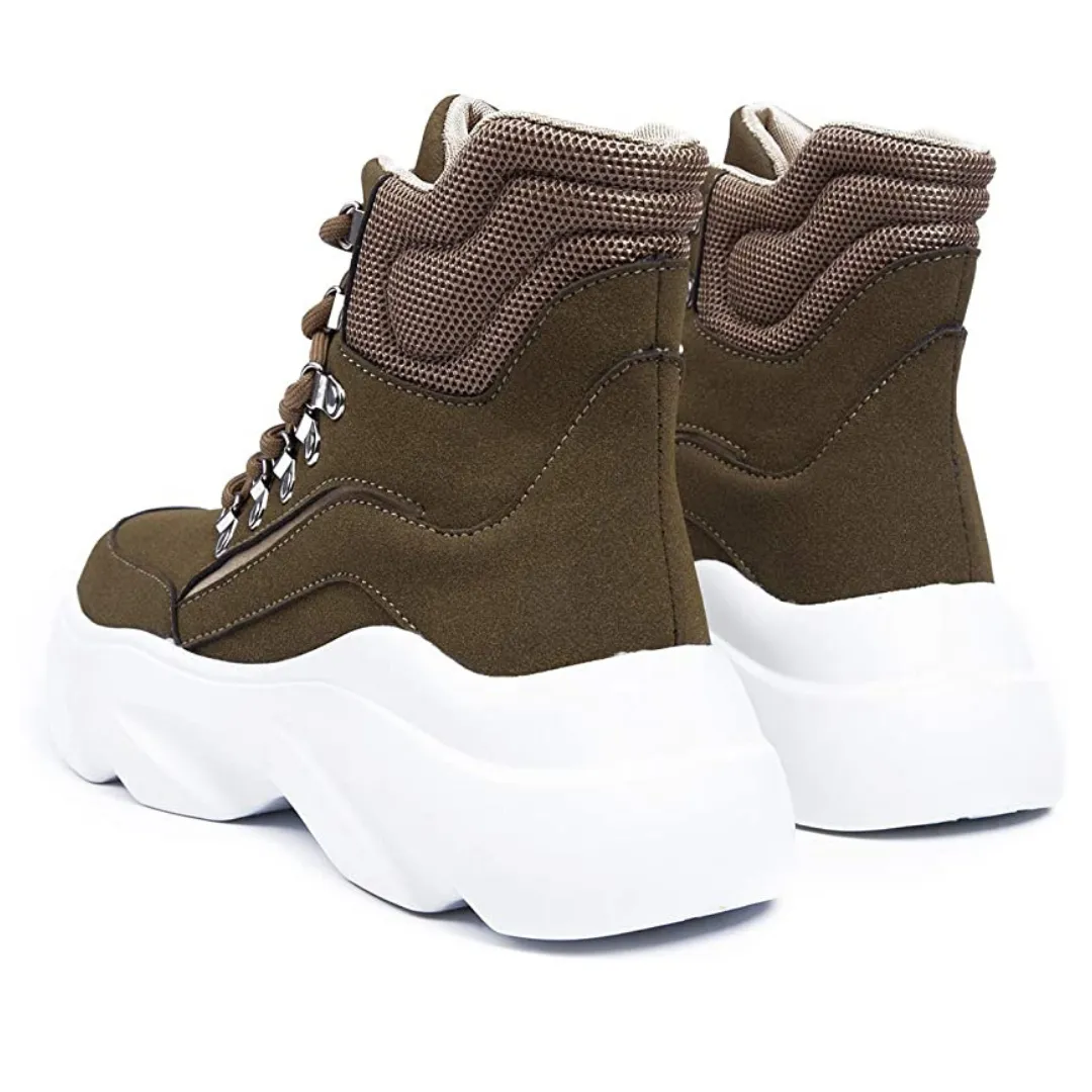 Aston Hiking Ankle Boots Khaki
