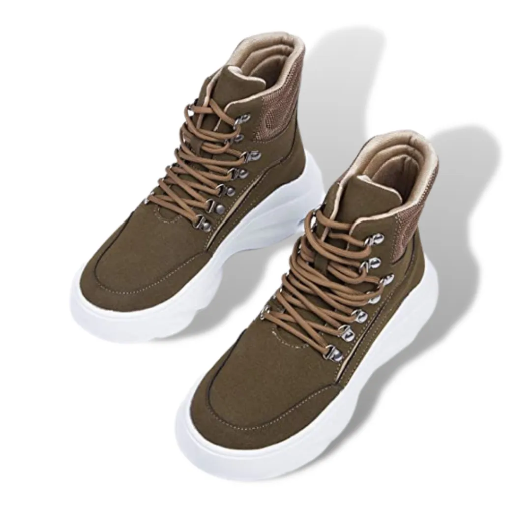 Aston Hiking Ankle Boots Khaki