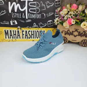Blue Laces Casual Shoes in Wedge