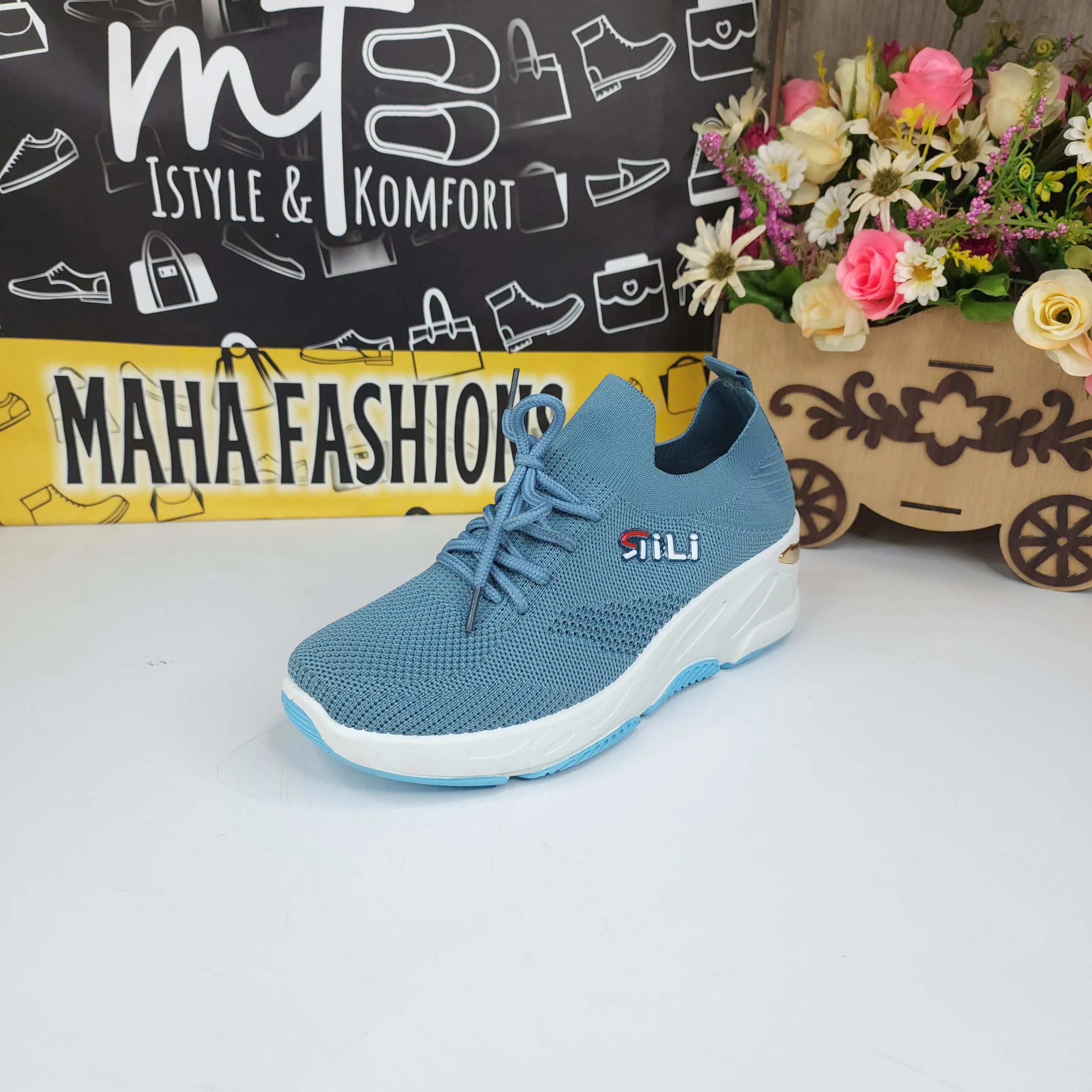 Blue Laces Casual Shoes in Wedge