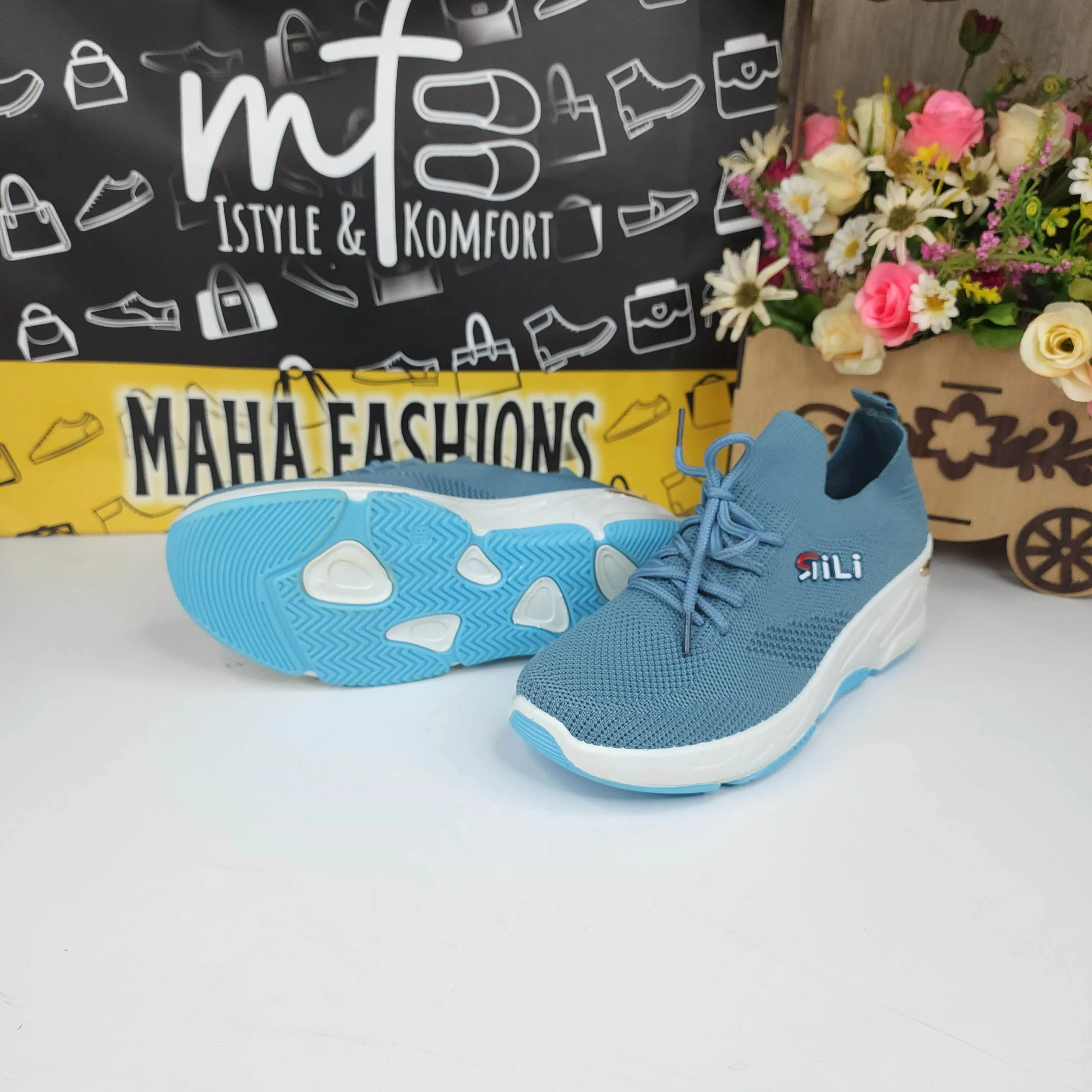 Blue Laces Casual Shoes in Wedge