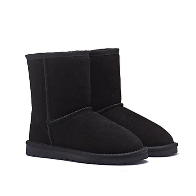 Boots Leather Fur Snow Boots Women Australia Boots Winter Boots For Women Warm Mujeres Botas