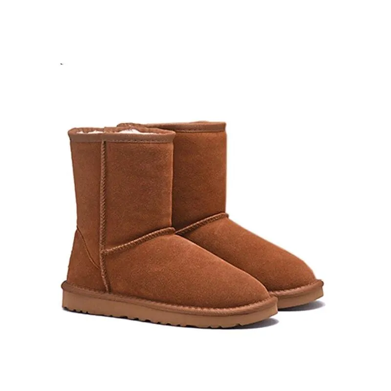 Boots Leather Fur Snow Boots Women Australia Boots Winter Boots For Women Warm Mujeres Botas