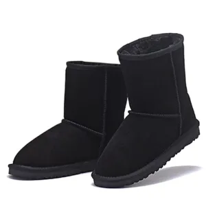 Boots Leather Fur Snow Boots Women Australia Boots Winter Boots For Women Warm Mujeres Botas