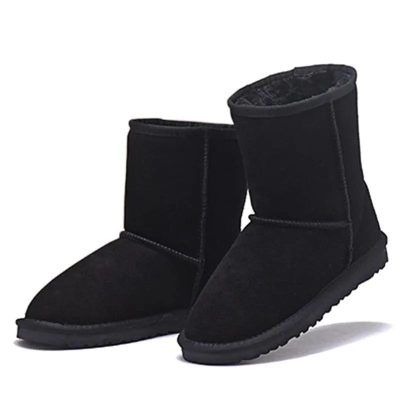 Boots Leather Fur Snow Boots Women Australia Boots Winter Boots For Women Warm Mujeres Botas