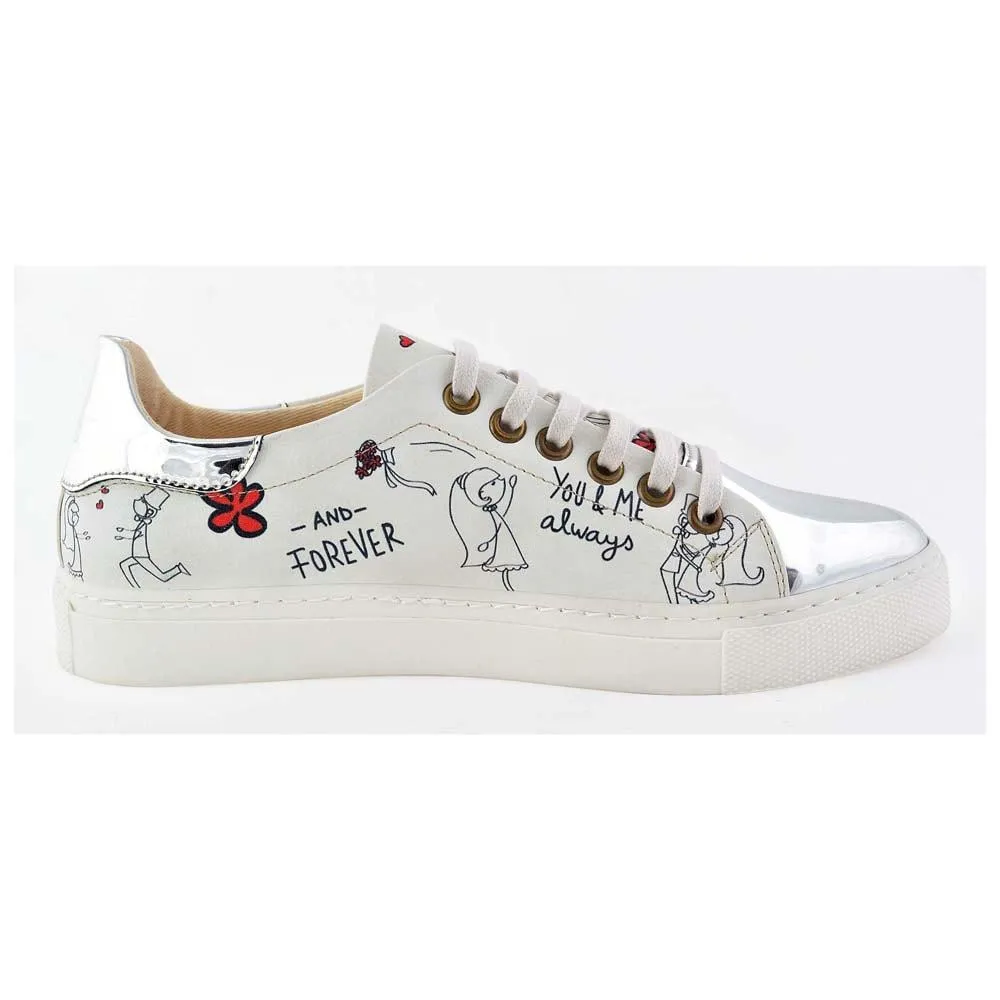 Bride Groom Slip on Sneakers Shoes GOB205