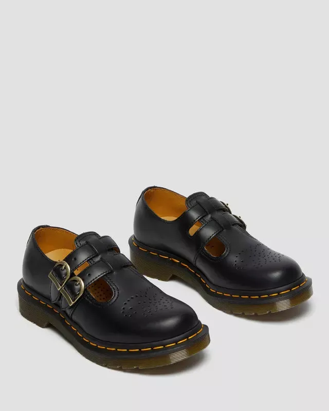 Dr. Marten Black Leather Mary Jane Shoes R12916001