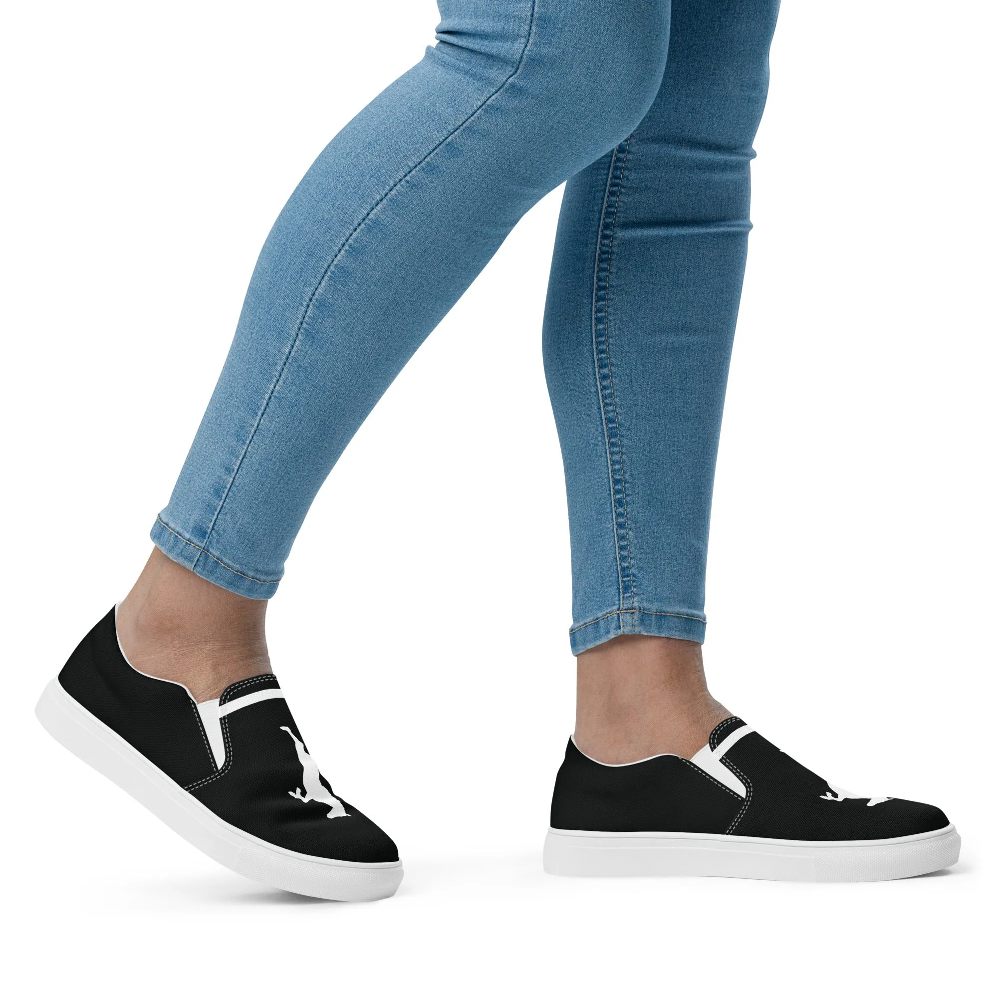 ELEVATE Women’s Slip-On Canvas Shoes (Black)