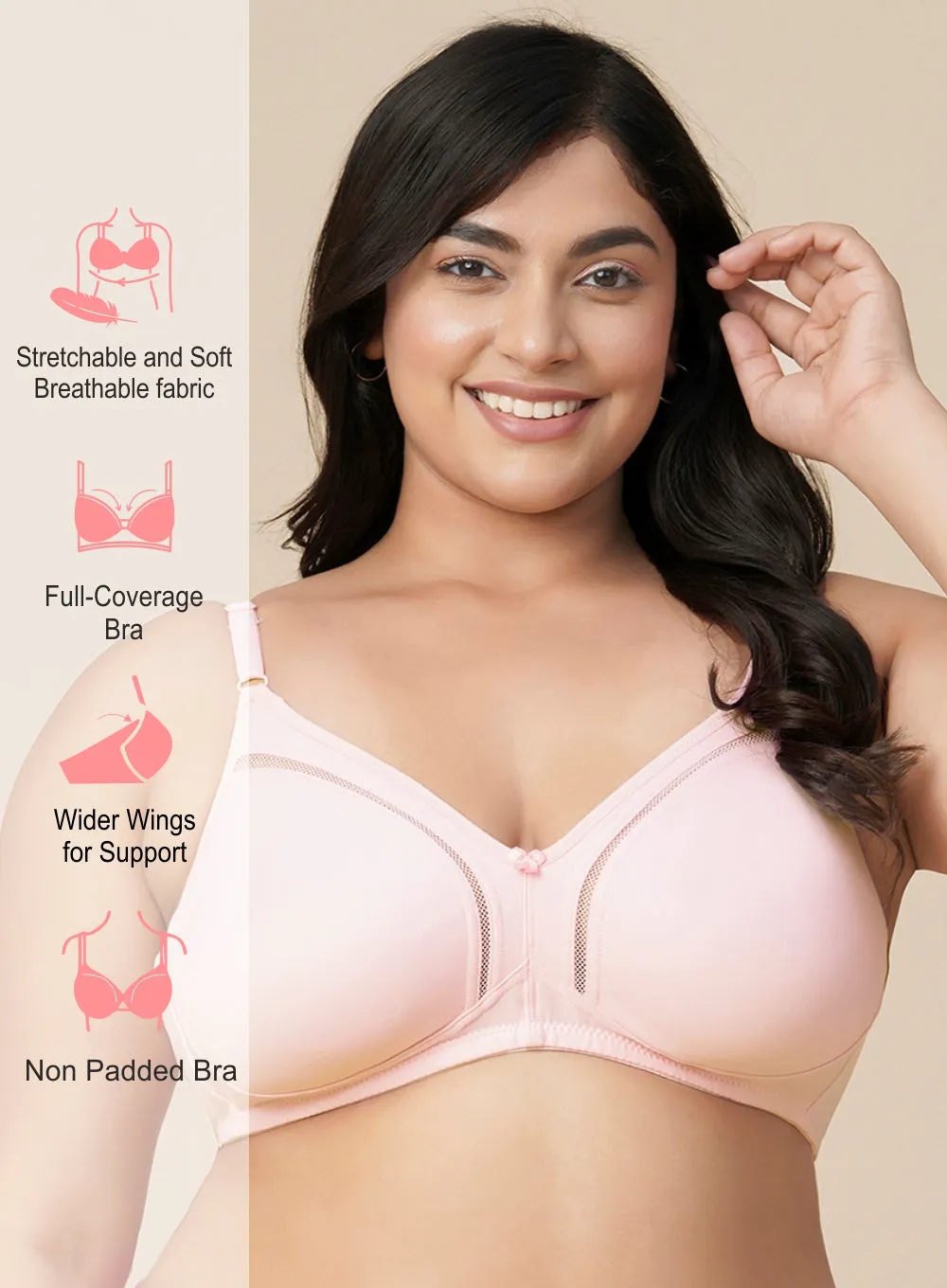 Everyday Plus Size Non-Padded Comfort Bra (PBBR1031)