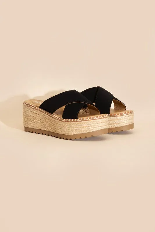 Heigh Raffia Platform slides