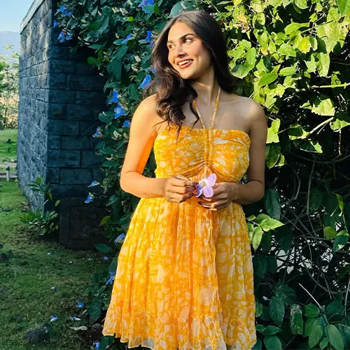 Lemon Crome Short Dress