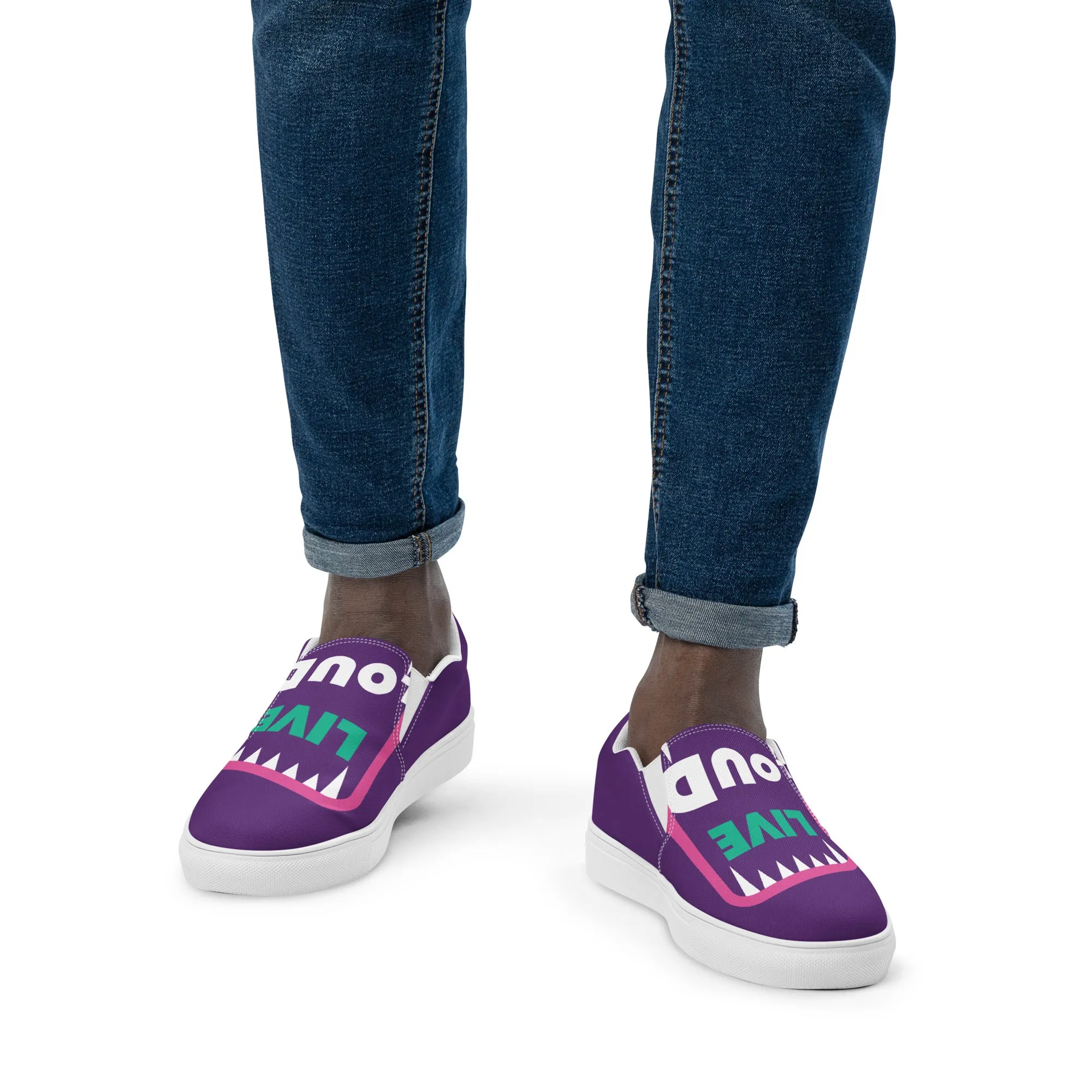 LIVE LOUD Men’s Slip-On Canvas Shoes