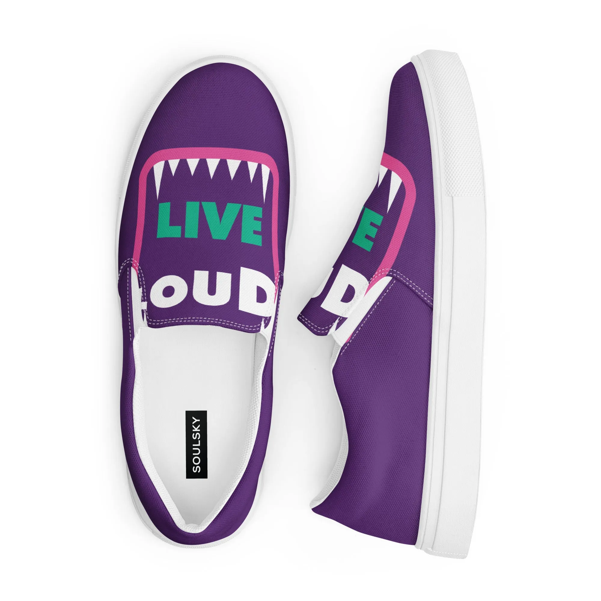 LIVE LOUD Men’s Slip-On Canvas Shoes