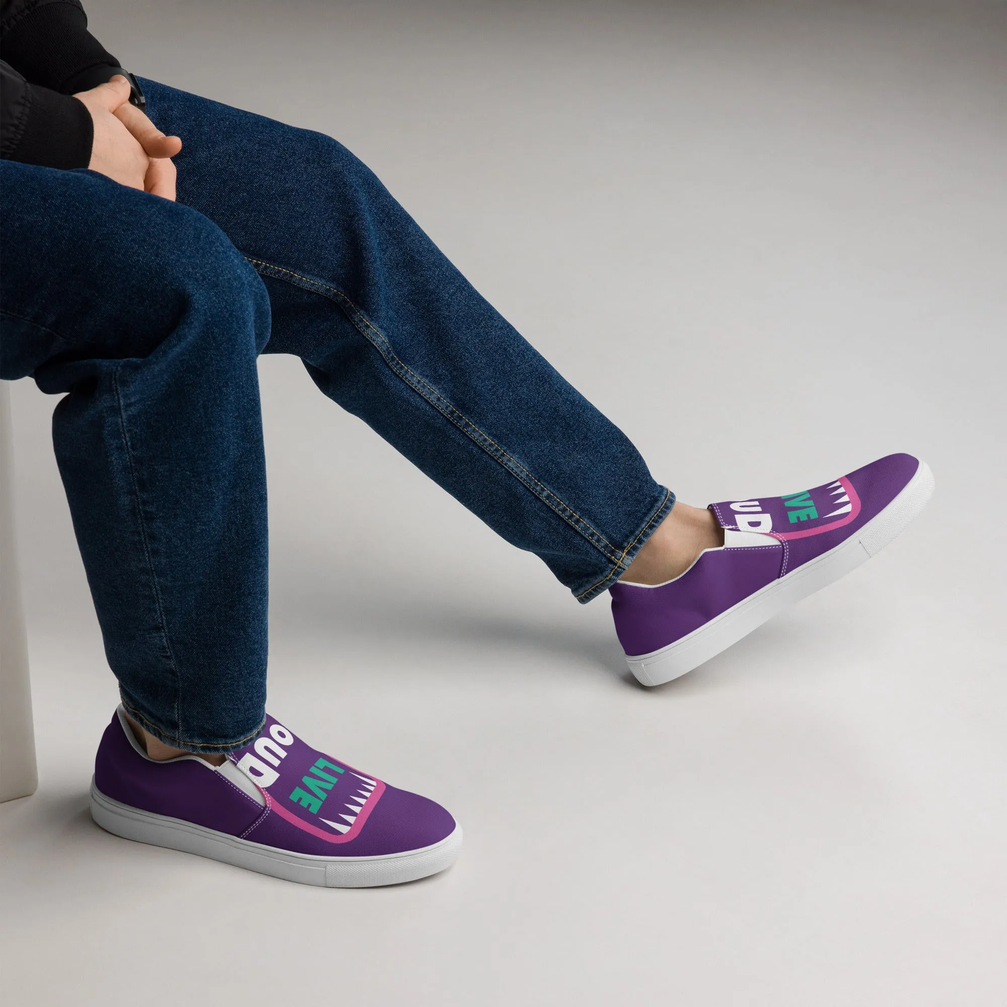 LIVE LOUD Men’s Slip-On Canvas Shoes