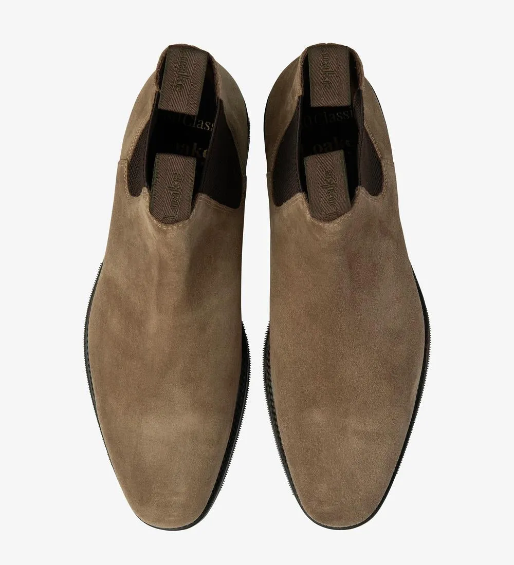 LOAKE EMSWORTH FLINT SUEDE CHELSEA RUBBER SOLE F-MEDIUM