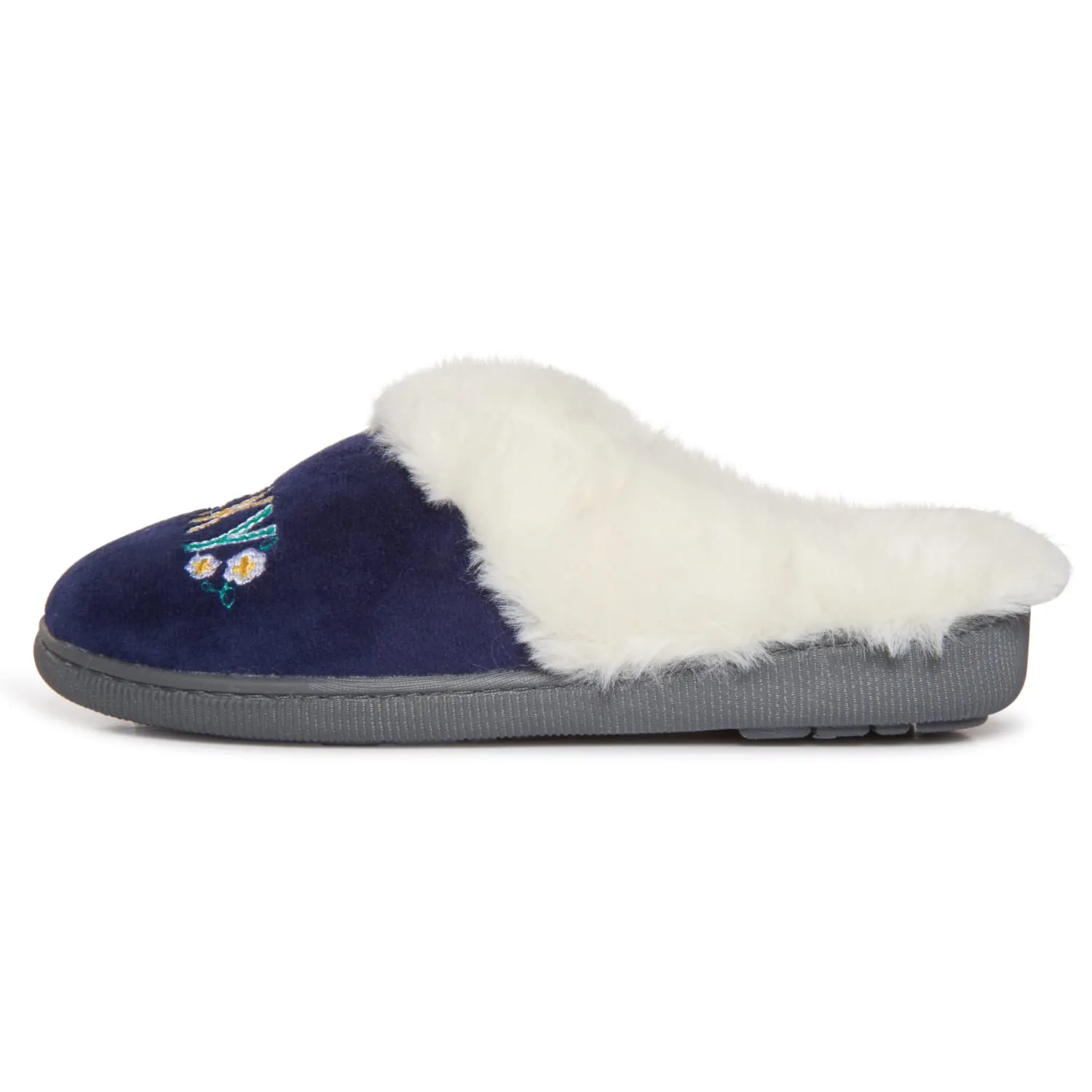 Lucky Brand Little Girls Rugged Microsuede Clog Slippers, Fuzzy Warm Bedroom Slipper, Kids Cozy Slip On House Shoes