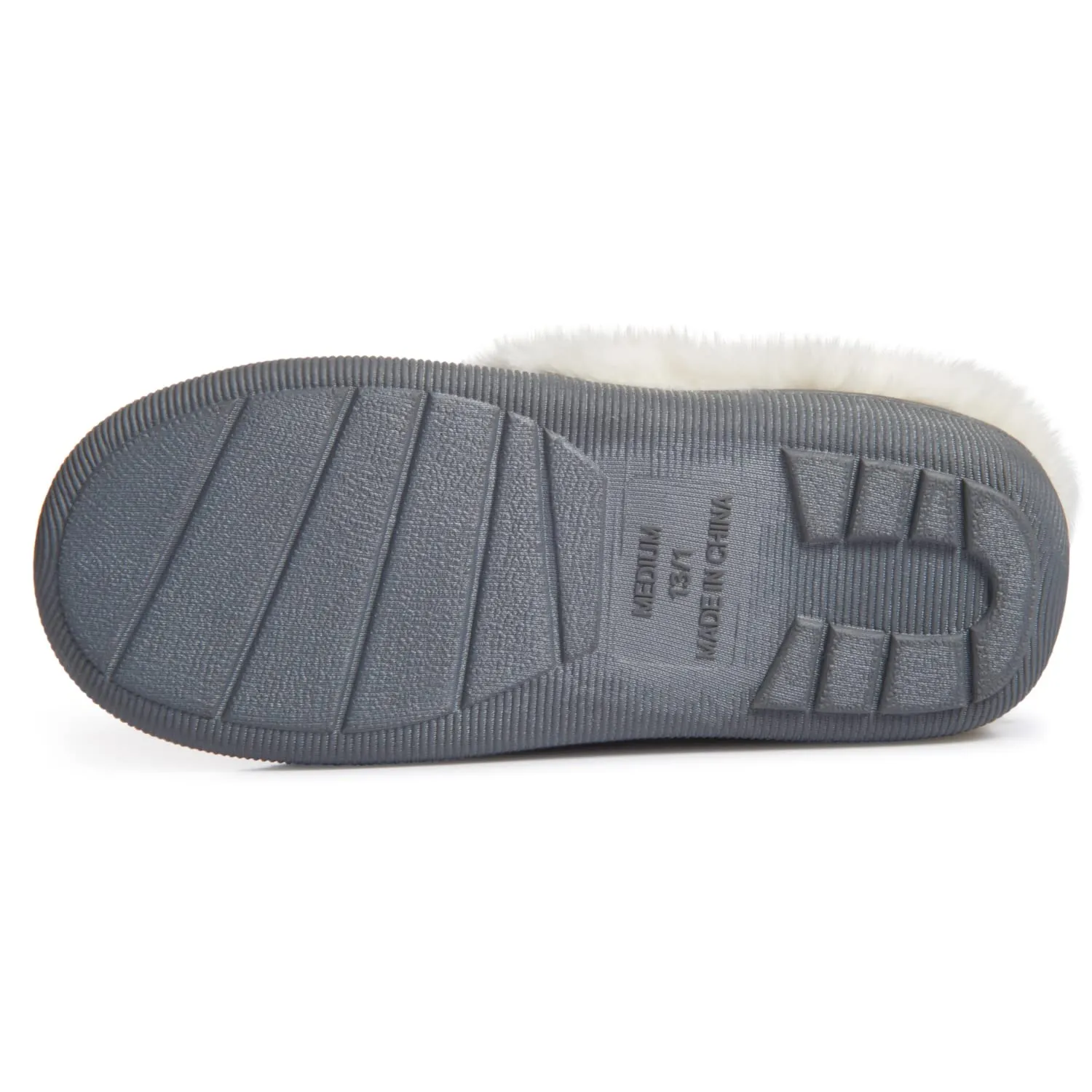 Lucky Brand Little Girls Rugged Microsuede Clog Slippers, Fuzzy Warm Bedroom Slipper, Kids Cozy Slip On House Shoes