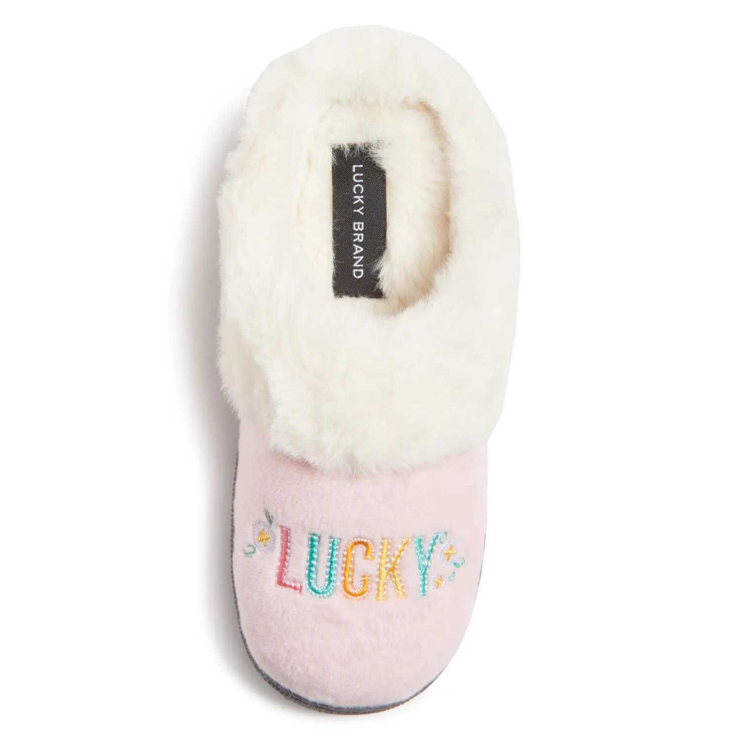 Lucky Brand Little Girls Rugged Microsuede Clog Slippers, Fuzzy Warm Bedroom Slipper, Kids Cozy Slip On House Shoes