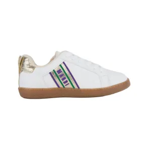 Maker's Shoes Mardi Gras Billie Sneakers with Gold Trim