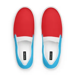 Men’s Slip-On Canvas Shoes (Red, Turquoise, White)