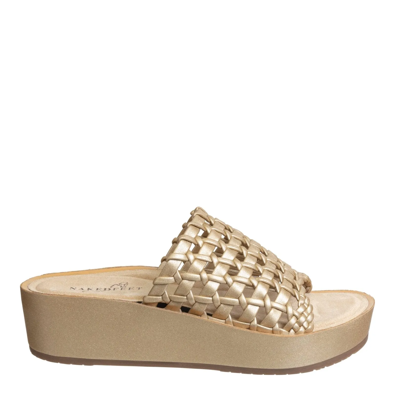 Naked Feet: CYPRUS in GOLD Platform Sandals