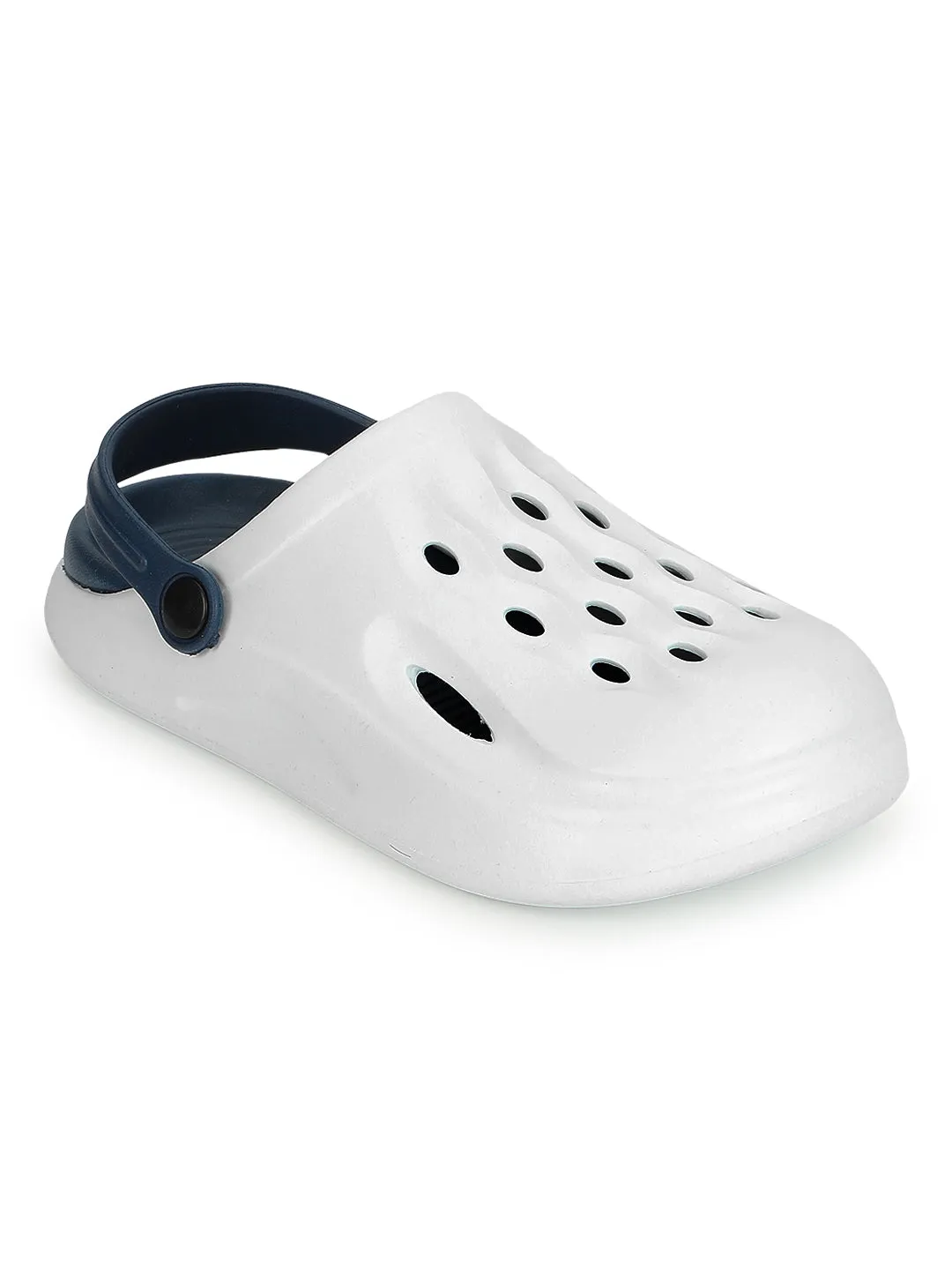 Navy Blue Stylish Slip-On Clogs For Kids-Unisex (TC-LCLOG3-NVYBLU)