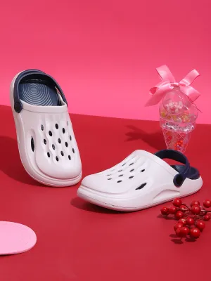 Navy Blue Stylish Slip-On Clogs For Kids-Unisex (TC-LCLOG3-NVYBLU)