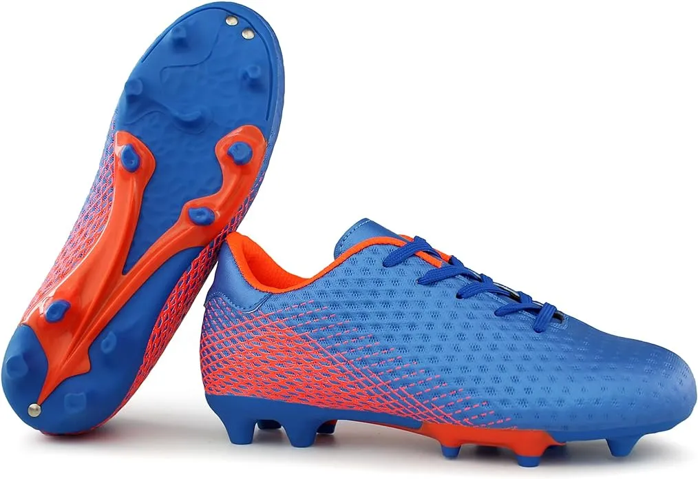 New Hawkwell Kids Athletic Comfortable Outdoor Firm Ground Soccer Cleats Shoes, Sz 11 Approx 5-7 Yrs