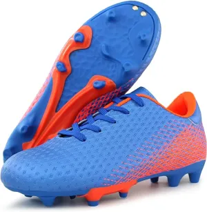 New Hawkwell Kids Athletic Comfortable Outdoor Firm Ground Soccer Cleats Shoes, Sz 11 Approx 5-7 Yrs