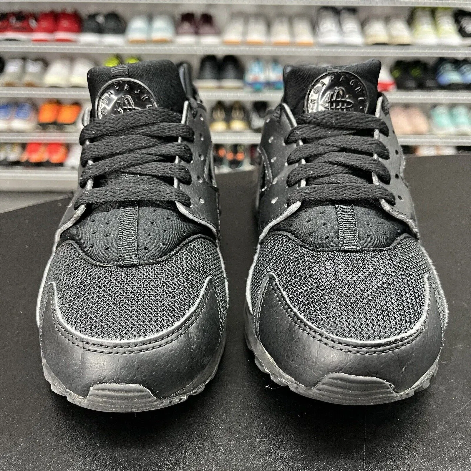 Nike Boys Huarache Run 654275-016 Black Running Shoes Sneakers Size 5Y