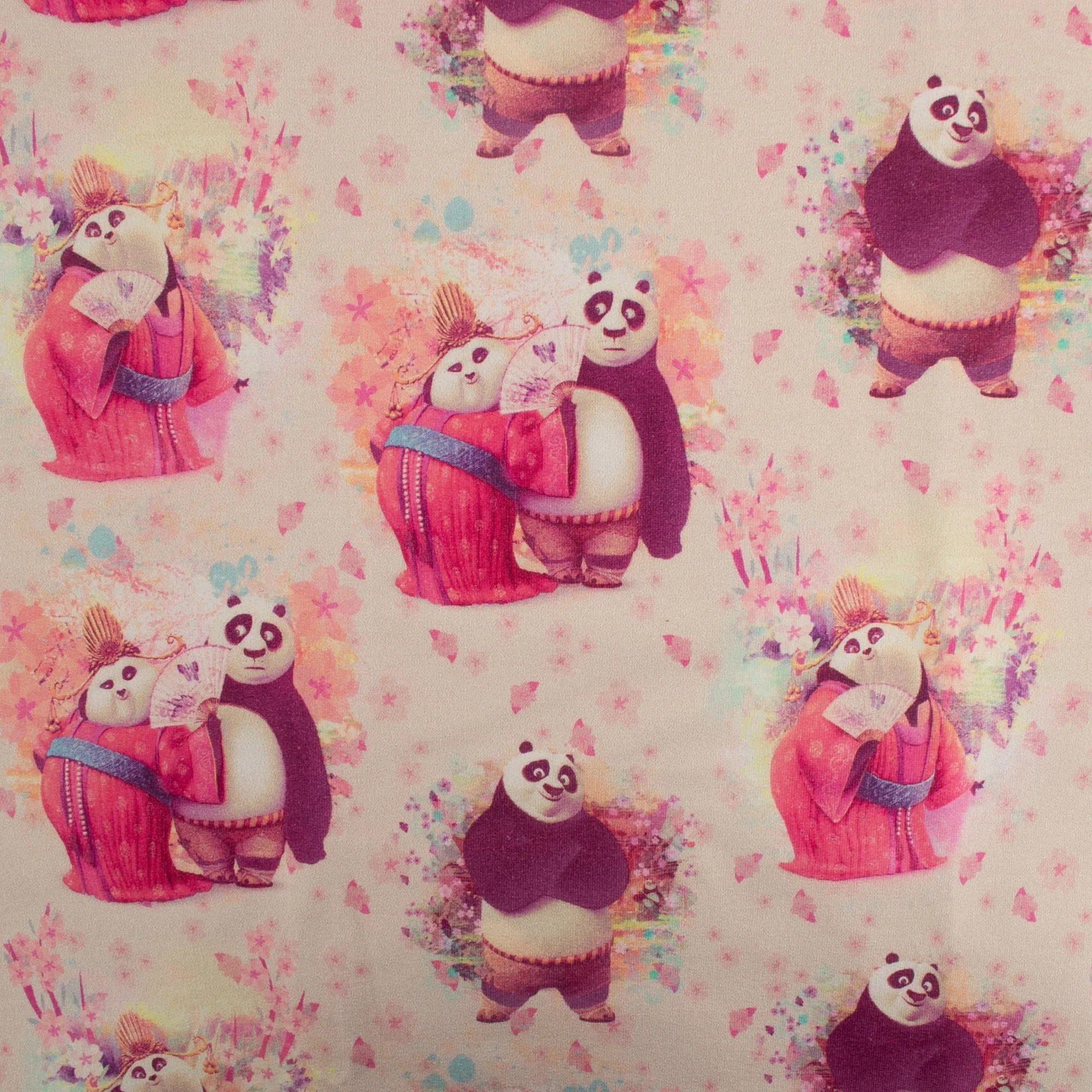 Printed Sweatshirt Fleece - FANTASMIC - Kanfu Panda - Pink