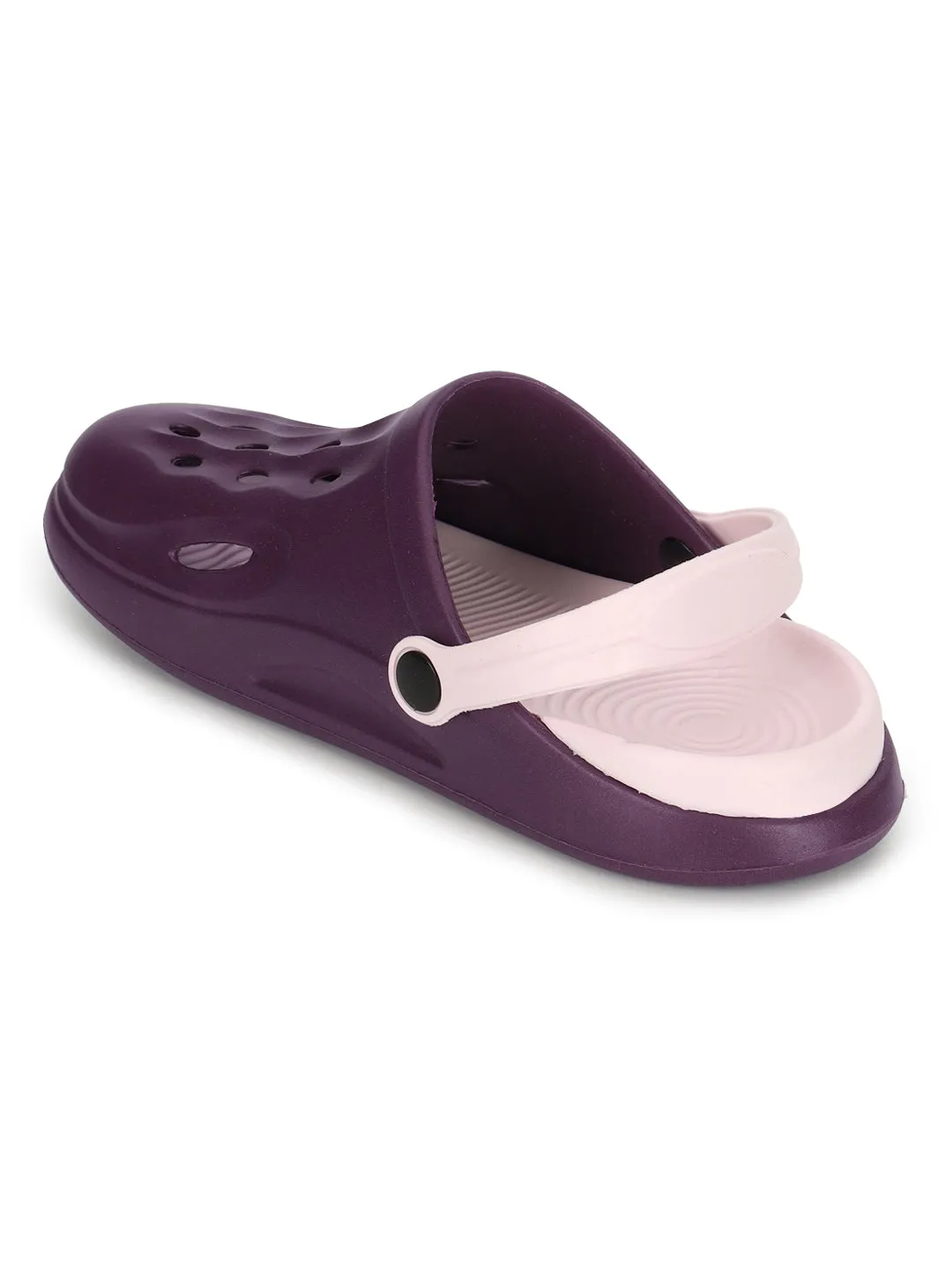 Purple Pink Stylish Slip-On Clogs For Kids-Unisex (TC-LCLOG3-PURPNK)