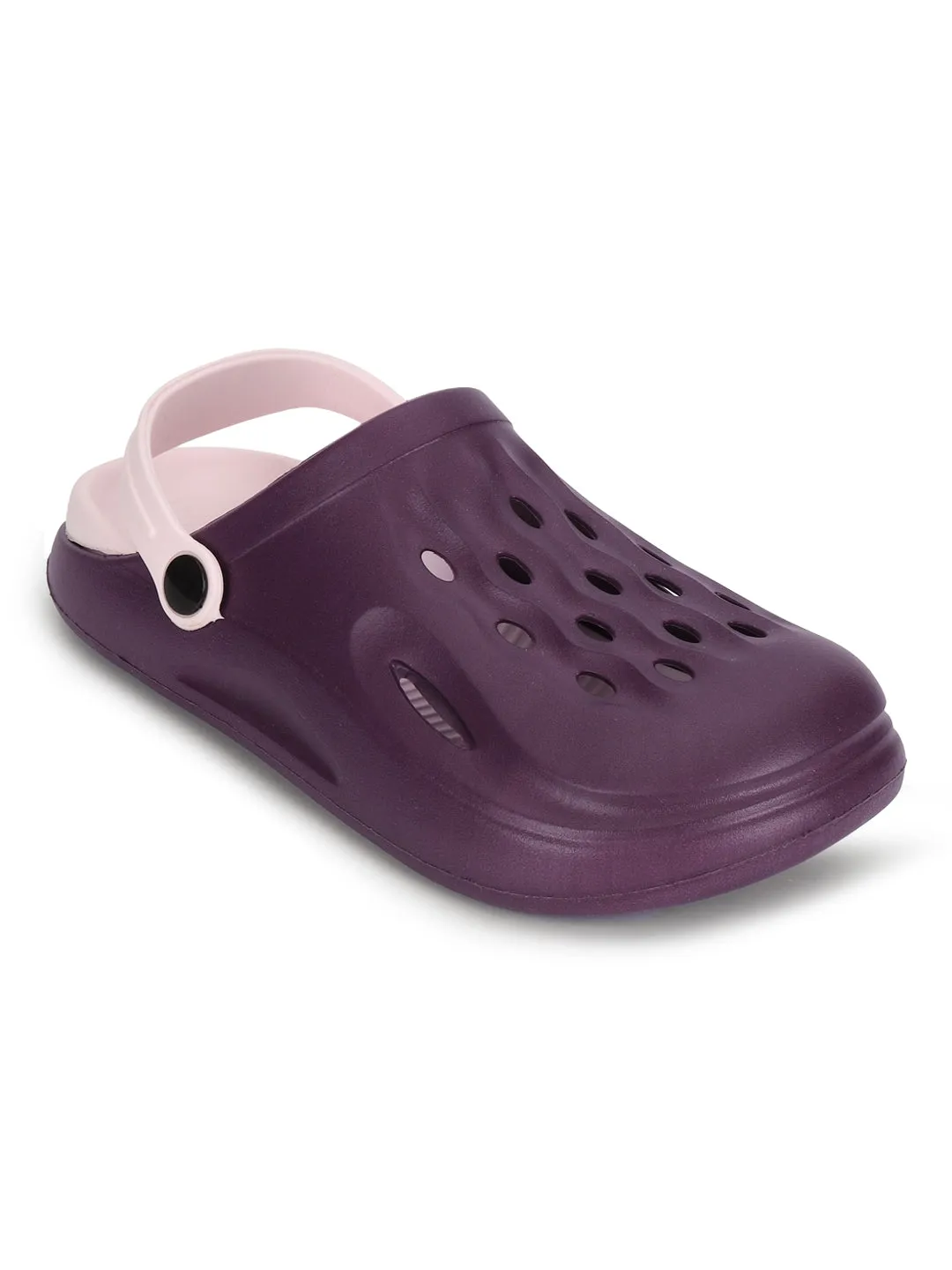 Purple Pink Stylish Slip-On Clogs For Kids-Unisex (TC-LCLOG3-PURPNK)