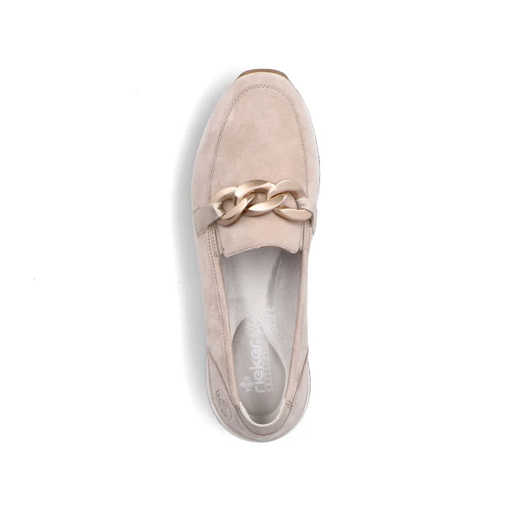 Rieker Ladies Chain Trim Sporty Loafer