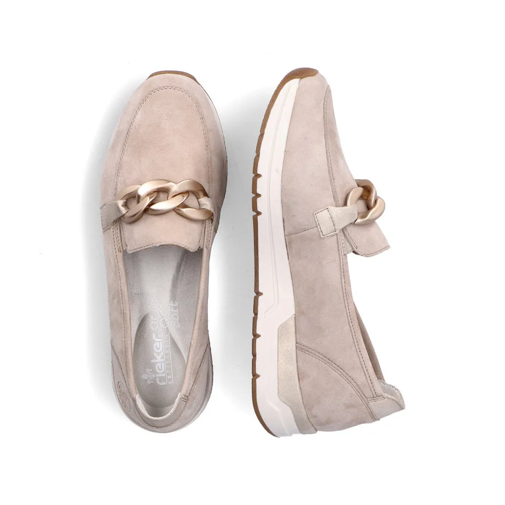 Rieker Ladies Chain Trim Sporty Loafer