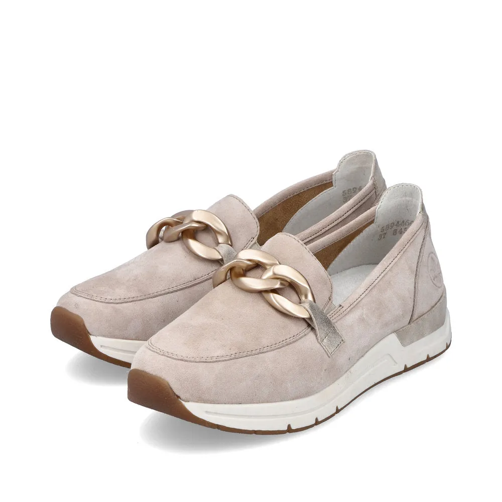 Rieker Ladies Chain Trim Sporty Loafer