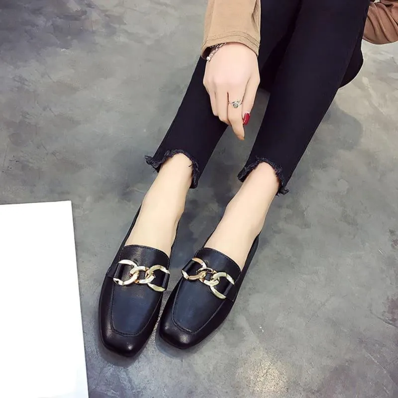 Shallow Mouth Loafers Summer Fashion Sweet Flats