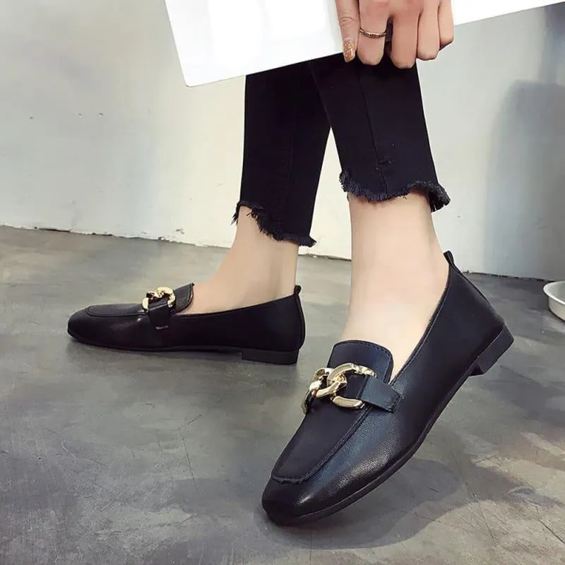 Shallow Mouth Loafers Summer Fashion Sweet Flats
