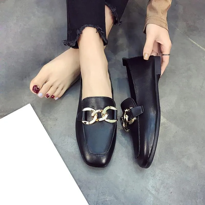 Shallow Mouth Loafers Summer Fashion Sweet Flats