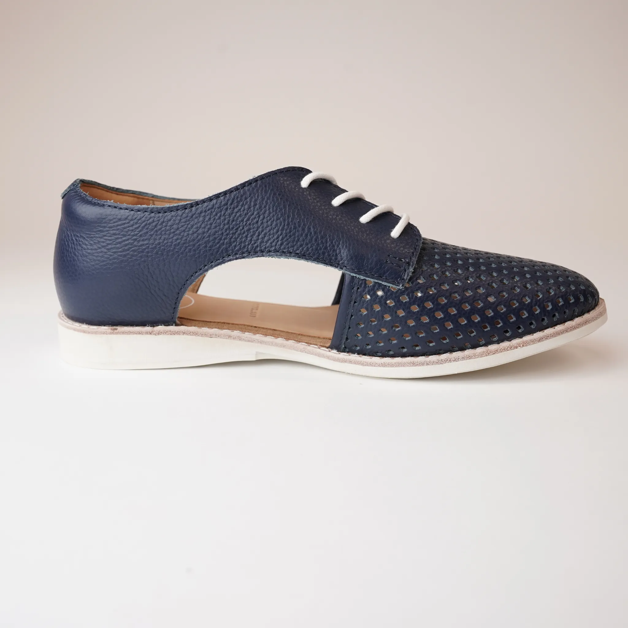 Sidecut Punch Navy Tumble Lace Up Flats