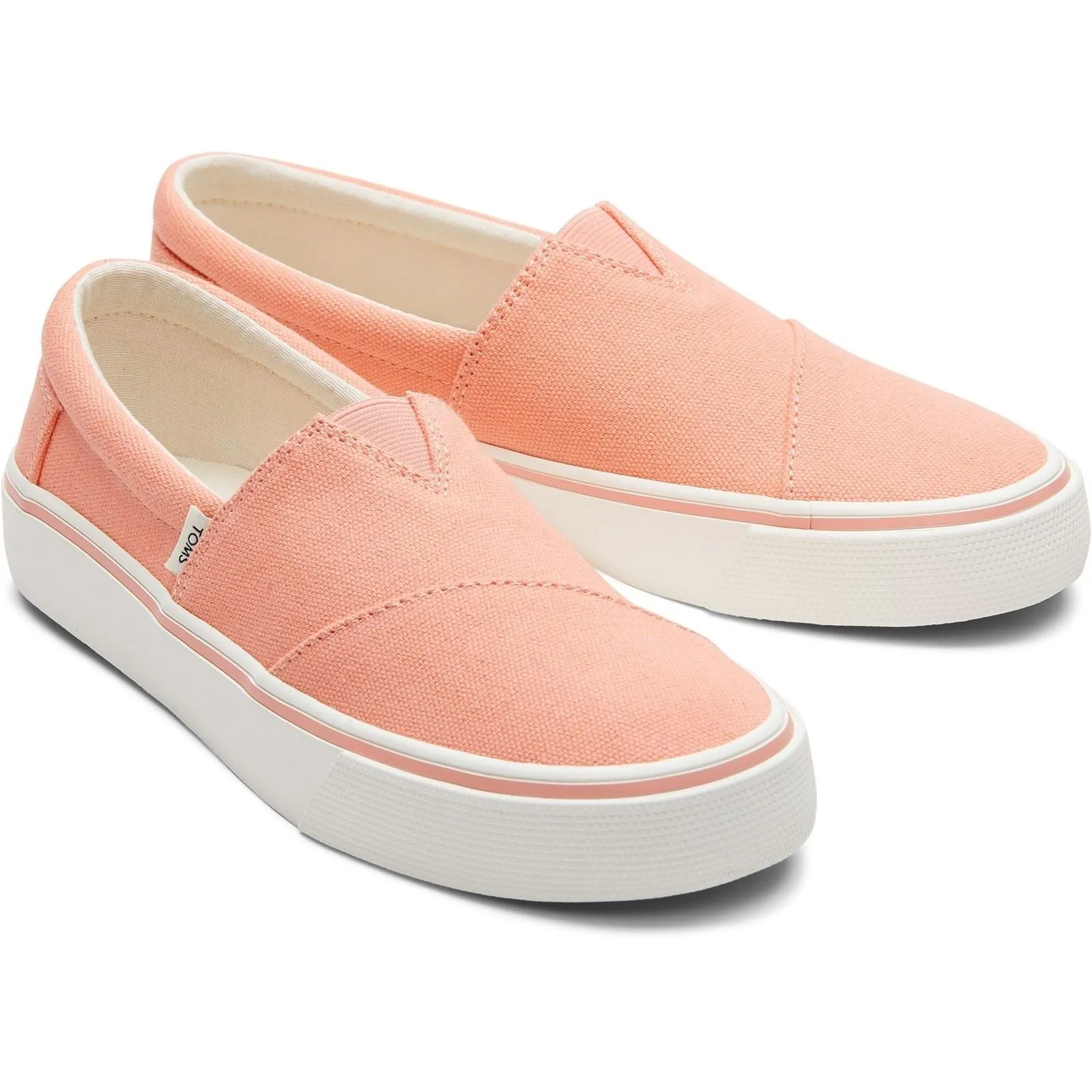 TOMS Alpargata Fenix Slip On Orange 100% Textile Blend (60% Cotton Female Slip On Ladies Shoes