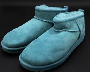 UGG Women's Classic Ultra Mini 1116109 Blue Ankle Snow Boots - Size 8