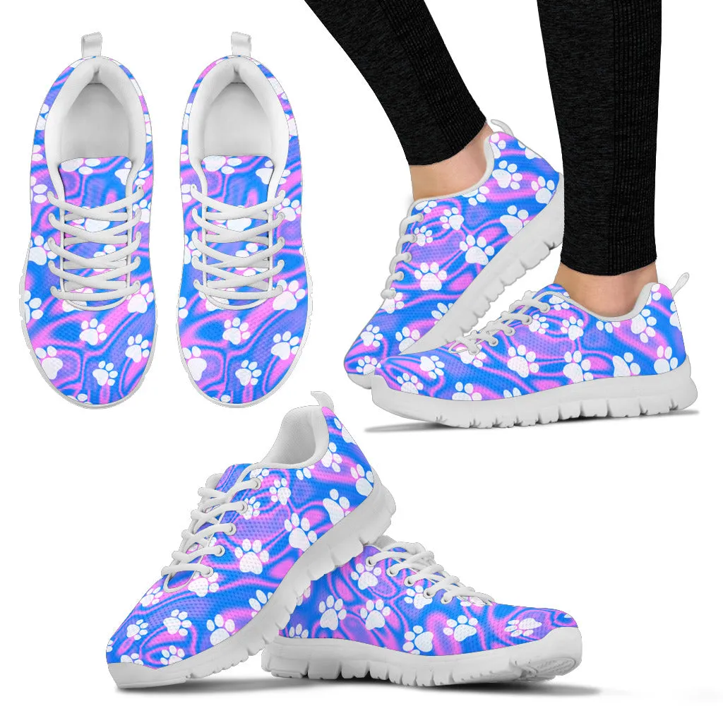 Veterinarian Dog Lover Gradient  Color Flats Women Shoes Paw Print Ladies Running Jogging Shoes Spring/Autumn Female Sneakers Casual Shoes.