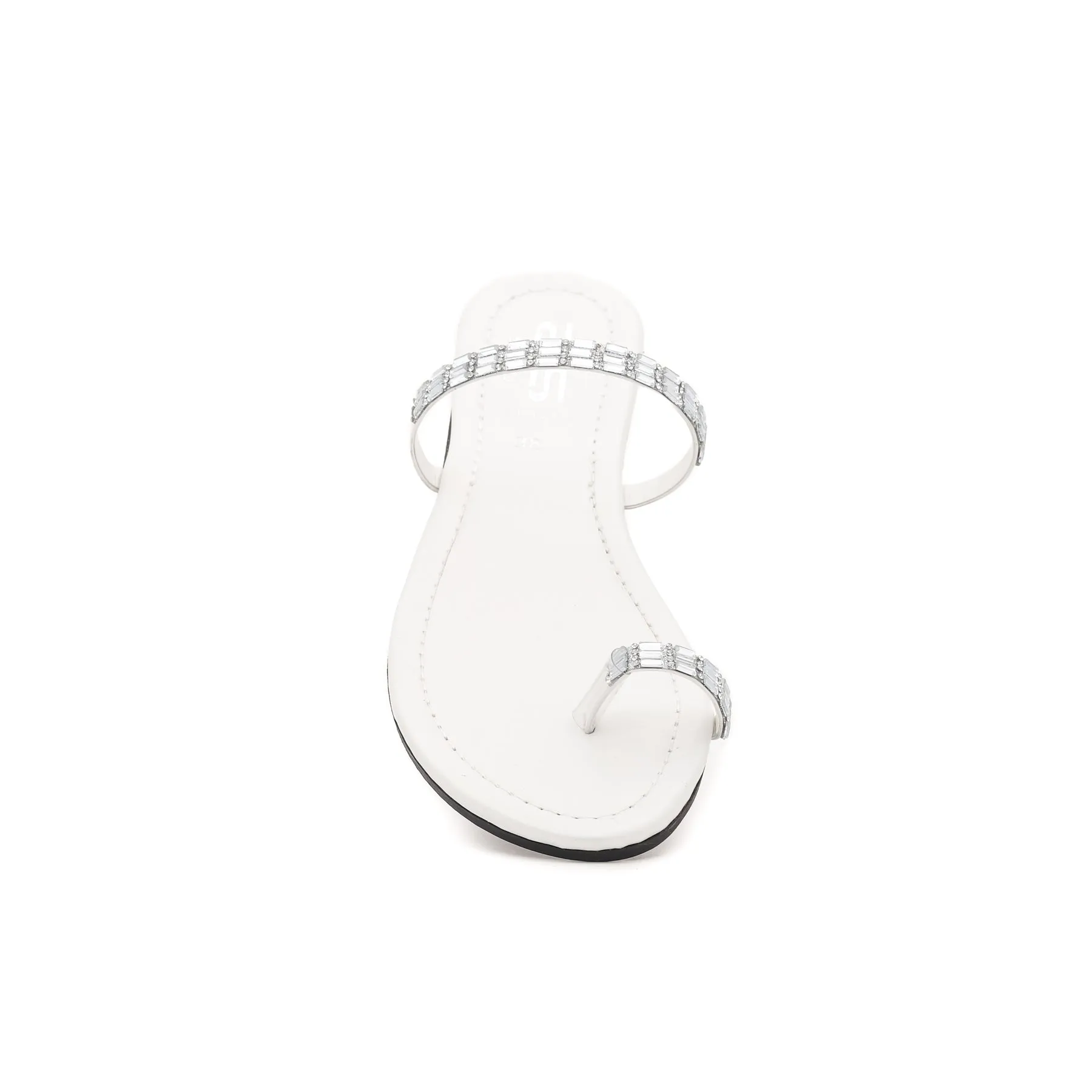White Casual Chappal CL1267